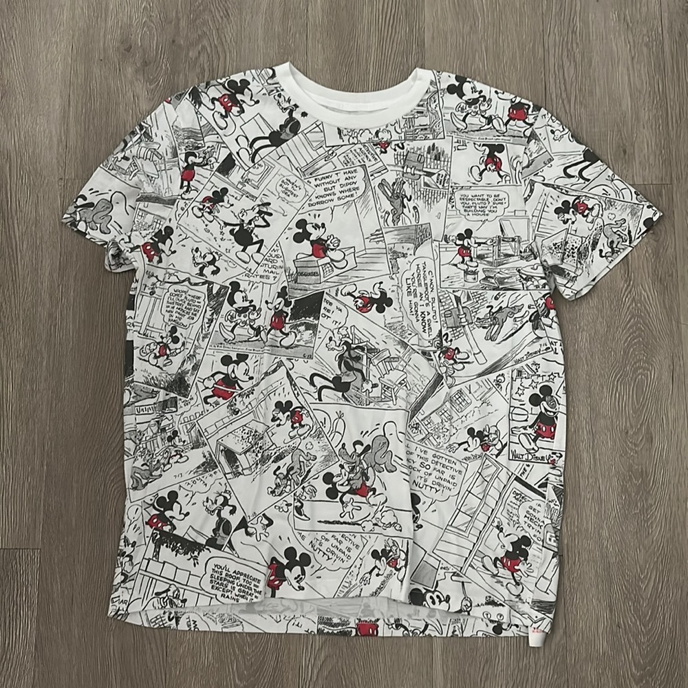 Disney Mickey Mouse cartoon comic strip tshirt size large unisex